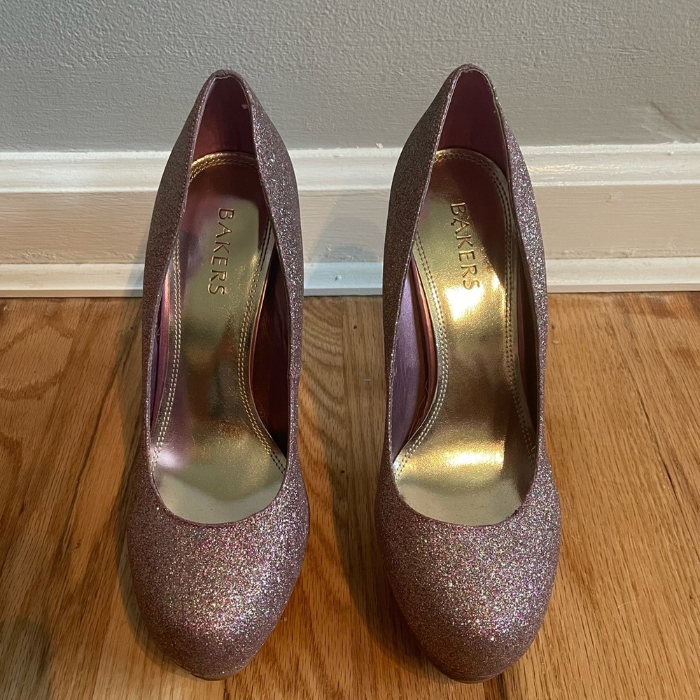Pink/purple sparkly heels